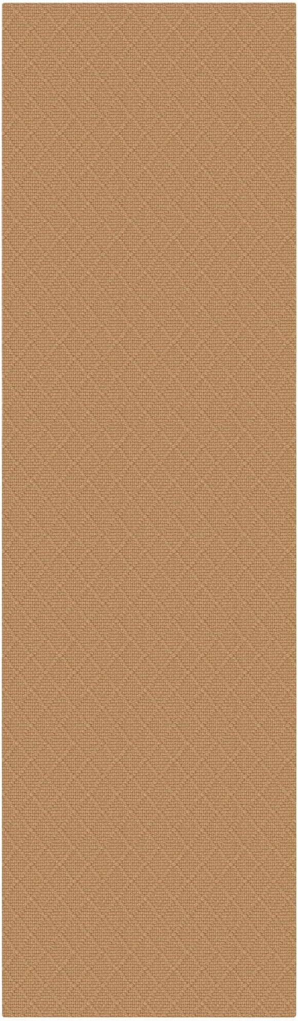 KOZYFLY Washable Runner Rug 2x8 Ft Runners for Hallway Rubber Backed Kitchen Entryway Runner Indoor Runner Rugs Braided Cotton, Carpet Runners for Hallway Entryway Bedroom, Warm Tan