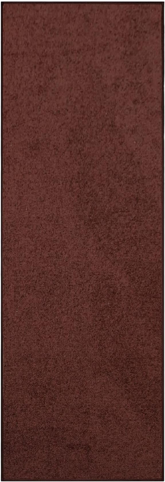 Modern Indoor/Outdoor Commercial Solid Color Rug - Chocolate, 2' x 26', Runner, Pet and Kids Friendly Rug. Made in USA, Area Rugs Great for Kids, Pets, Event, Wedding