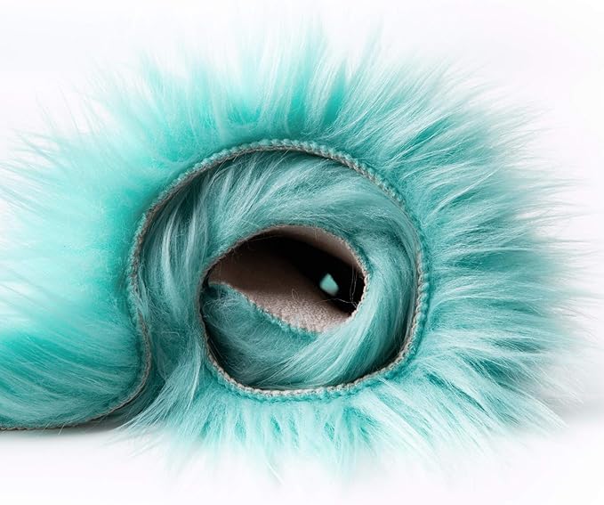 Ashler faux fur rug, Fluffy Shaggy Area Rug Ultra Soft 2.2 x 6 Feet Rectangle Fur Rug, Turquoise Fuzzy Rug Machine Washable Shag Rug, Nursery Decor Throw Rugs for Bedroom, kids room, Living Room
