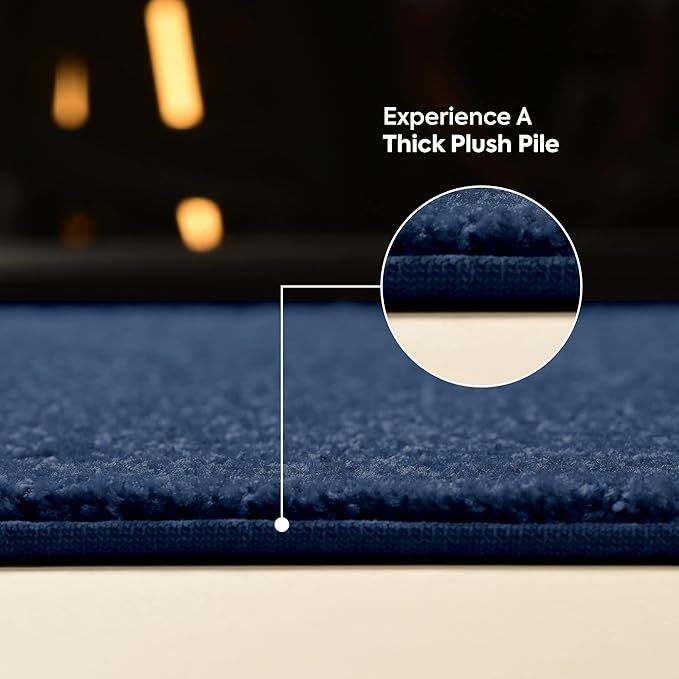 Furnish my Place Modern Plush Solid Color Rug - Royal, 12' x 13', Pet and Kids Friendly Rug. Made in USA, Rectangle, Area Rugs Great for Kids, Pets, Event, Wedding