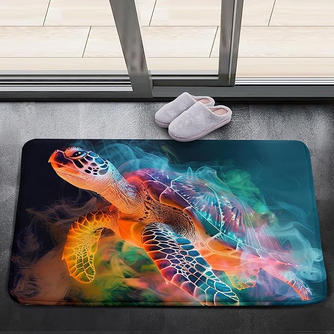 Sea Turtles Area Rugs - Sea Turtle Rugs for Bedroom Ocean Theme Rugs Ocean Animal Room Decor, 2'×3'