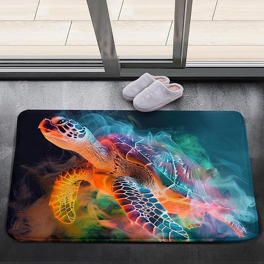 Sea Turtles Area Rugs - Sea Turtle Rugs for Bedroom Ocean Theme Rugs Ocean Animal Room Decor, 2'×3'