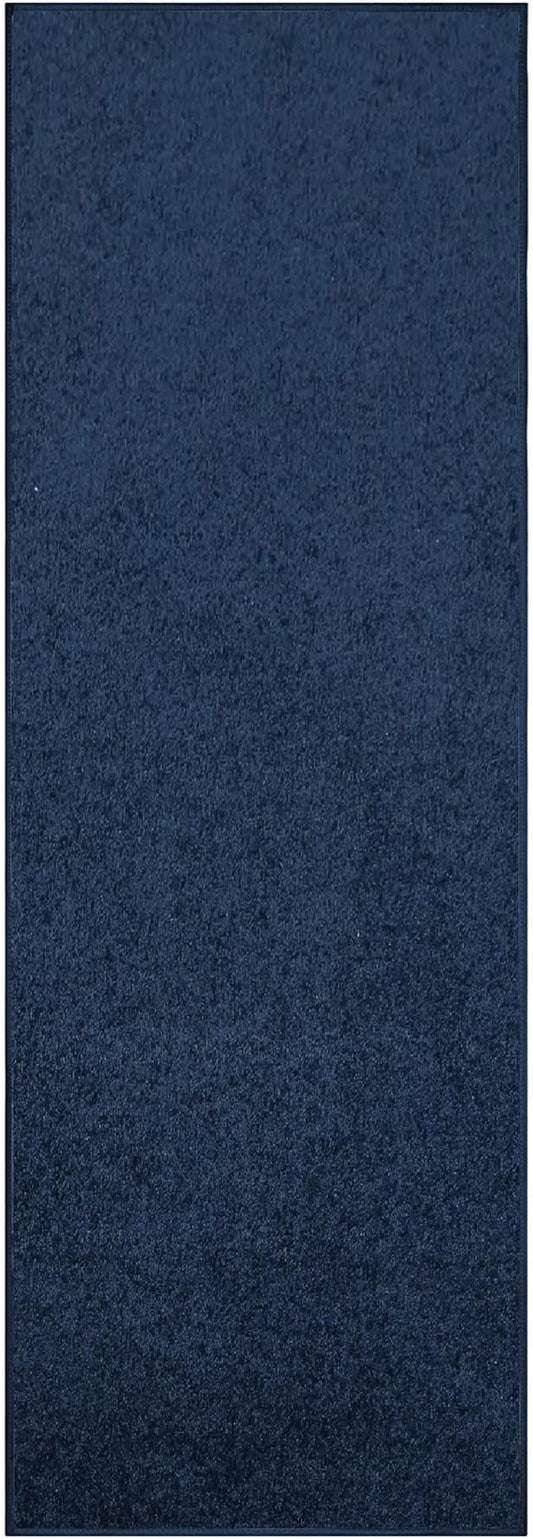 Furnish my Place Modern Plush Solid Color Rug - Navy, 2' x 40', Pet and Kids Friendly Rug. Made in USA, Runner, Area Rugs Great for Kids, Pets, Event, Wedding, Living Room