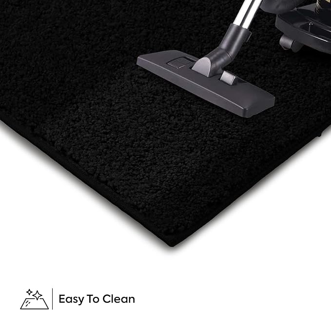Furnish my Place Modern Indoor/Outdoor Commercial Solid Color Rug - Black, 2' x 24', Runner, Pet and Kids Friendly Rug. Made in USA, Area Rugs Great for Kids, Pets, Event, Wedding
