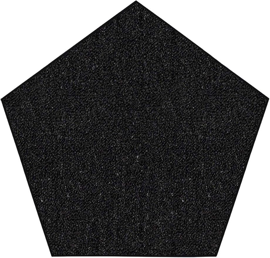 Ambiant Broadway Collection Pet Friendly Indoor Outdoor Area Rugs Black - 6' Pentagon, Stain & Fade Resistant, Easy Care, Pet & Kids Friendly, Made in USA, Perfect for Weddings & Everyday Use!