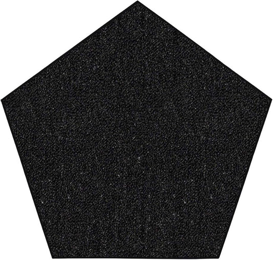 Ambiant Broadway Collection Pet Friendly Indoor Outdoor Area Rugs Black - 6' Pentagon, Stain & Fade Resistant, Easy Care, Pet & Kids Friendly, Made in USA, Perfect for Weddings & Everyday Use!