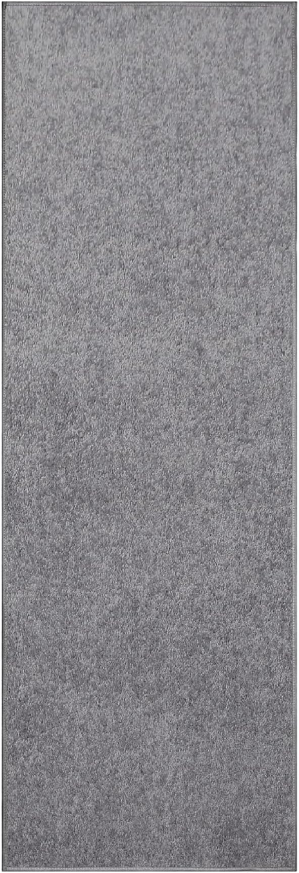 Furnish my Place Modern Indoor/Outdoor Commercial Solid Color Rug - Grey, 3' x 10', Runner, Pet and Kids Friendly Rug. Made in USA, Area Rugs Great for Kids, Pets, Event, Wedding