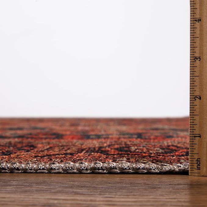 Keen Home Design 3x5 Rug - Machine Washable Entry Rug with Non-Slip Backing, Ideal for Enteryway, Kitchen, Bathroom, Laundry Room - Vintage, Easy Clean, Durable, Low Pile Rug - (3' x 5')