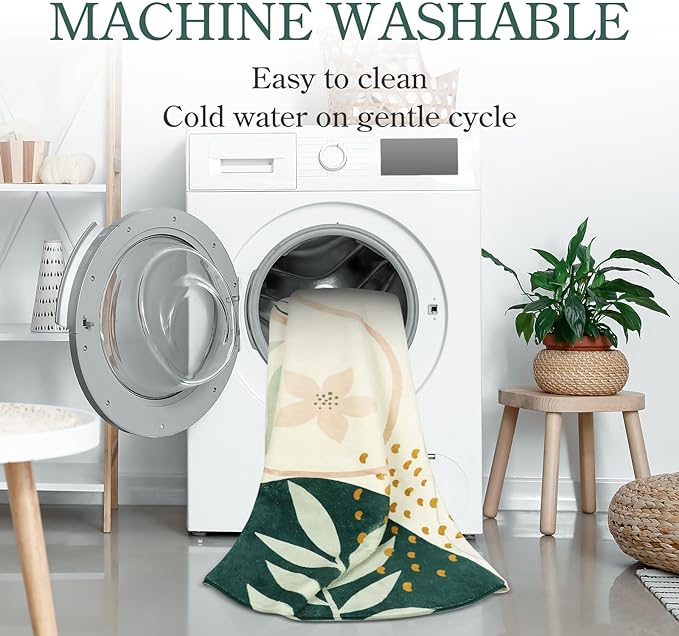 Lahome Washable Hallway Runner Rug - 2x4 Rugs for Bedroom Non-Slip Low-Pile Soft Bath Runner Rug Laundry Room Area Rug Botanical Print Throw Green Kitchen Mat Carpet Runner for Entrance Living Room