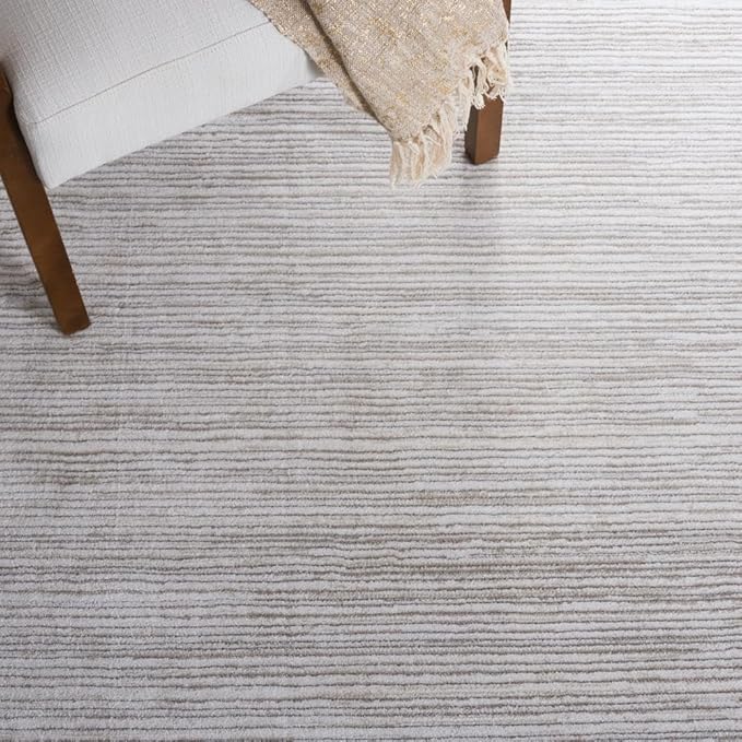 SAFAVIEH Vision Collection Runner Rug - 22' Runner, Ivory Grey, Contemporary Design, Stain Resistant, Ideal for High Traffic Areas in Hallway, Bathroom & Kitchen (VSN606K-222)