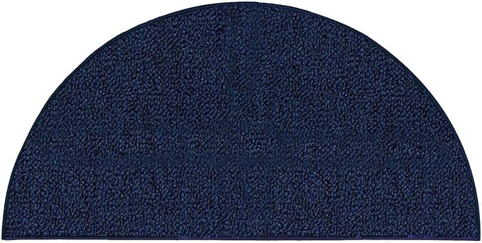 Ambiant Broadway Collection Pet Friendly Indoor Outdoor Area Rugs Blue - 42'' x 84'' Half Round, Stain & Fade Resistant, Easy Care, Pet & Kids Friendly, Made in USA, Perfect for Weddings