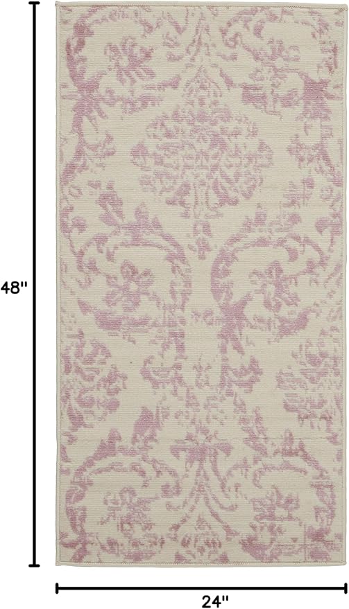 Nourison Jubilant JUB09, 2' x 4', Ivory Pink