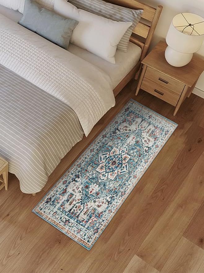 Area Rug 2x6 Hallway Runner Rugs,Non Slip Machine Washable Hallway Runner Rug Soft Bedroom Rug, Low PileLightweight Rugs for Entryway, Hallway, Kitchen and Corridor