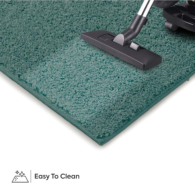 Solid Color Area Rugs Teal - 5' Pentagon, Indoor, Stain & Fade Resistant, Perfect for Living Room, Bedroom, Dining Room, Entryway, Doorway, Pet & Kids Friendly Rug, Wedding, Made in USA