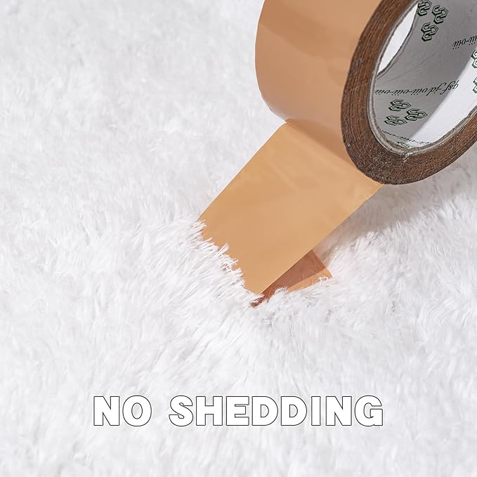 3x5 Area Rug for Bedroom, White Rugs for Living Room Nursery Kids Room Dorm Home Decor Aesthetic, Fluffy Shaggy Rug with 4 Anti-Slip Carpet Tapes