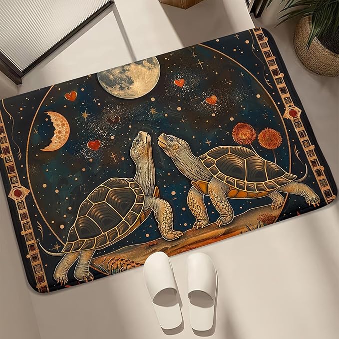 Tortoise Area Rug - Outer Space Tortoise Rug for Kids Boys Tortoises Rugs for Bedroom, 35" L x 23" W