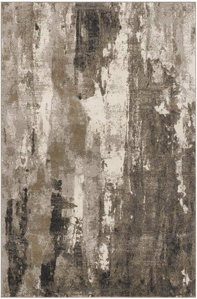 LUXE WEAVERS Lagos Collection Beige 8x10 Abstract Area Rug