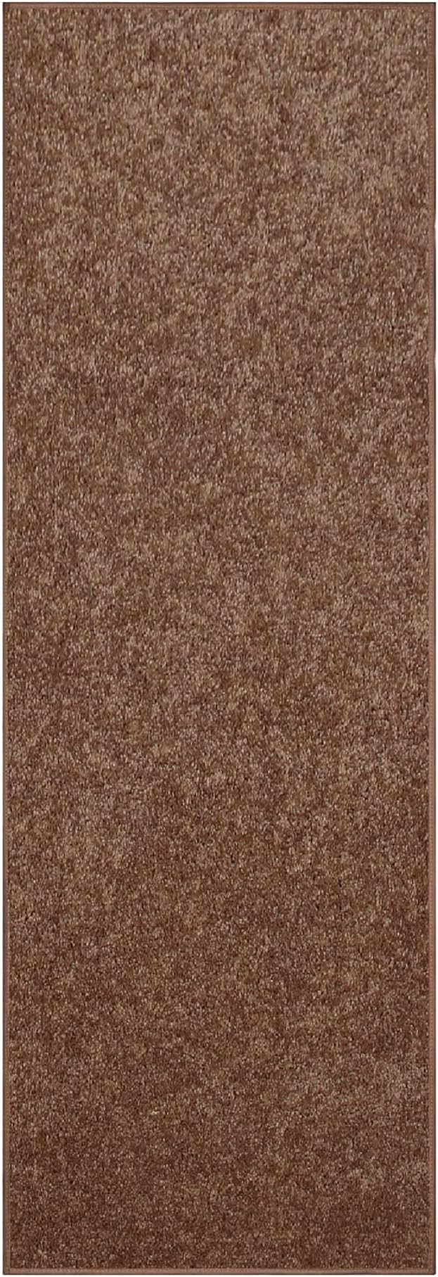 Furnish my Place Modern Indoor/Outdoor Commercial Solid Color Rug - Brown, 3' x 26', Runner, Pet and Kids Friendly Rug. Made in USA, Area Rugs Great for Kids, Pets, Event, Wedding