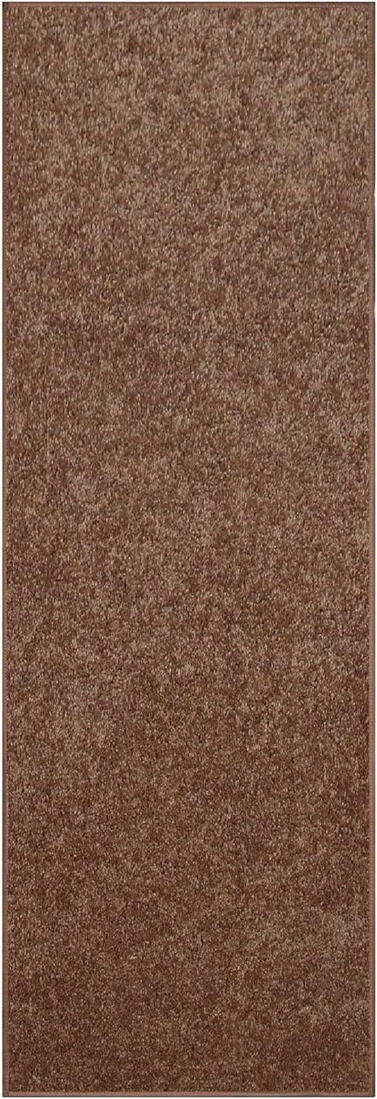 Furnish my Place Modern Indoor/Outdoor Commercial Solid Color Rug - Brown, 3' x 26', Runner, Pet and Kids Friendly Rug. Made in USA, Area Rugs Great for Kids, Pets, Event, Wedding