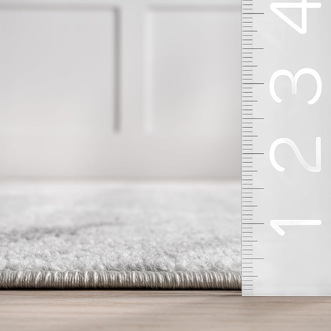 nuLOOM 4x6 Thigpen Contemporary Area Rug, Grey, Abstract Lines, Non-Slip Backing, Stain Resistant, For Bedroom, Dining Room, Living Room, Hallway, Office, Kitchen, Entryway