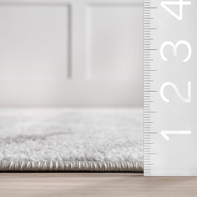 nuLOOM 7x9 Thigpen Contemporary Area Rug, Grey, Abstract Lines, Non-Slip Backing, Stain Resistant, For Bedroom, Dining Room, Living Room, Hallway, Office, Kitchen, Entryway