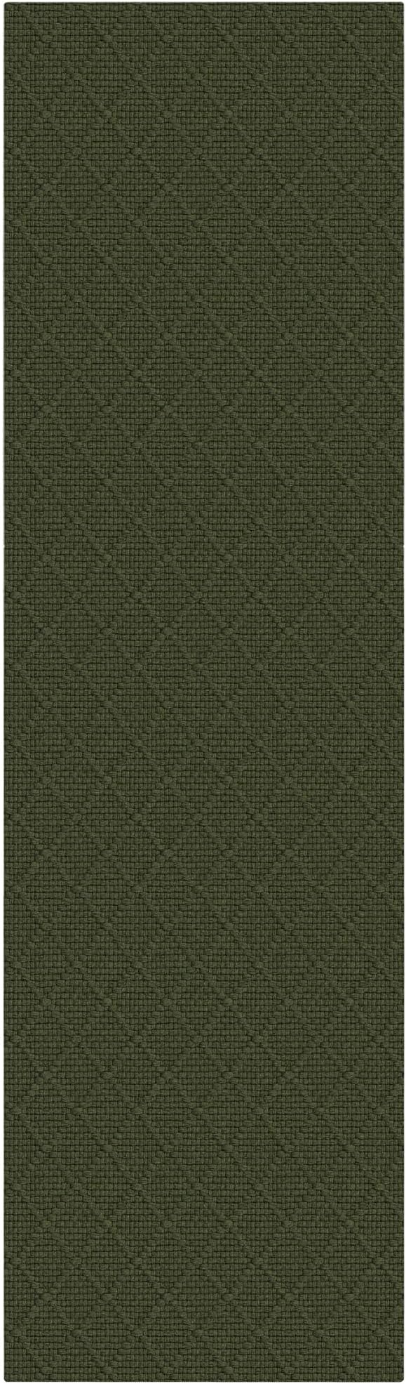 KOZYFLY Runner Rug 2x8 Ft Washable Runners for Hallways Non Slip Rubber Backed Kitchen Runners, Braided Cotton Entryway Runner Indoor, Floor Carpet for Hallway Kitchen Entryway, Dark Green