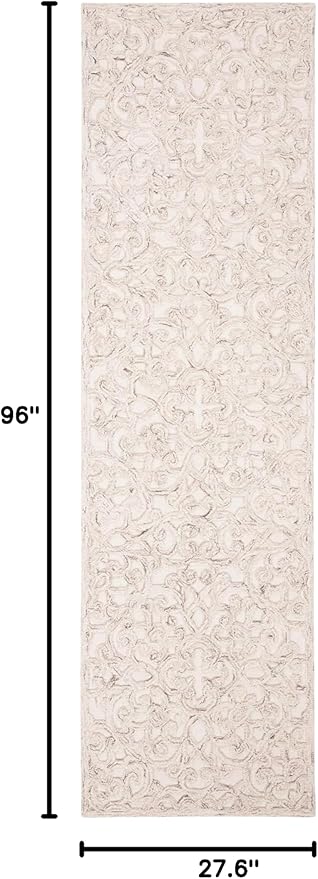 SAFAVIEH Trace Collection Runner Rug - 2'3" x 8', Camel & Ivory, Handmade Wool, Ideal for High Traffic Areas in Living Room, Bedroom (TRC103E)