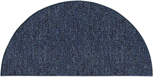 Ambiant Broadway Collection Pet Friendly Indoor Outdoor Area Rugs Blue - 30'' x 60'' Half Round, Stain & Fade Resistant, Easy Care, Pet & Kids Friendly, Made in USA, Perfect for Weddings