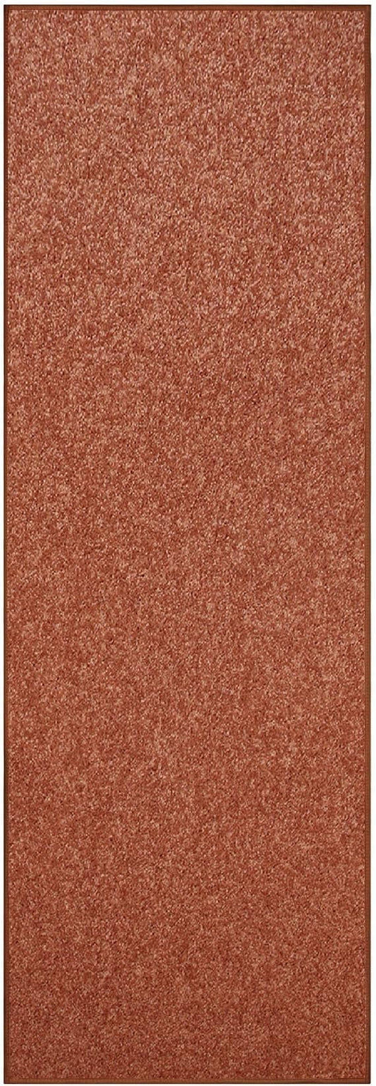 Furnish my Place Modern Plush Solid Color Rug - Rust, 3' x 32', Pet and Kids Friendly Rug. Made in USA, Area Rugs Great for Kids, Pets, Event, Wedding