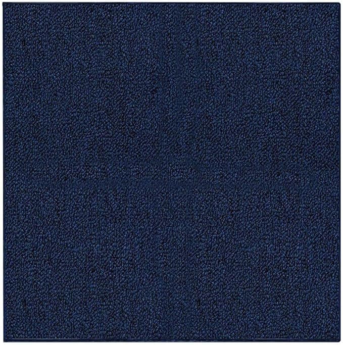 Ambiant Broadway Collection Pet Friendly Indoor Outdoor Area Rugs Blue - 3' Square, Stain & Fade Resistant, Easy Care, Pet & Kids Friendly, Made in USA, Perfect for Weddings & Everyday Use!