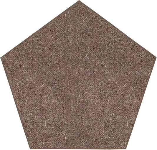 Ambiant Broadway Collection Pet Friendly Indoor Outdoor Area Rugs Brown - 7' Pentagon