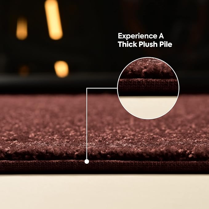 Modern Indoor/Outdoor Commercial Solid Color Rug - Chocolate, 9' x 13', Rectangular, Pet and Kids Friendly Rug. Made in USA, Area Rugs Great for Kids, Pets, Event, Wedding