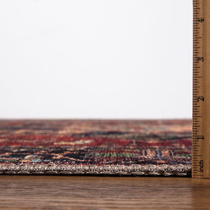 Keen Home Design 3x5 Rug - Machine Washable Entry Rug with Non-Slip Backing, Ideal for Enteryway, Kitchen, Bathroom, Laundry Room - Vintage, Easy Clean, Durable, Low Pile Rug - (3' x 5')