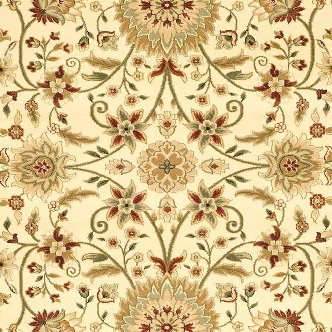 SAFAVIEH Lyndhurst Collection Area Rug - 8' x 11', Ivory & Black, Traditional Oriental Design, Non-Shedding & Easy Care, Ideal for High Traffic Areas in Living Room, Bedroom (LNH212B)