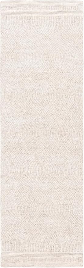 SAFAVIEH Abstract Collection Runner Rug - 8' Runner, Ivory & Beige, Transitional Design, Ideal for High Traffic Areas in Hallway, Bathroom & Kitchen (ABT340A-28)