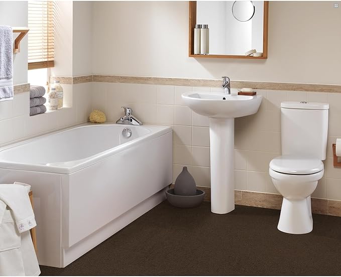 Garland Rug Room Size Bathroom Carpet, 5-Feet by 6-Feet, Chocolate