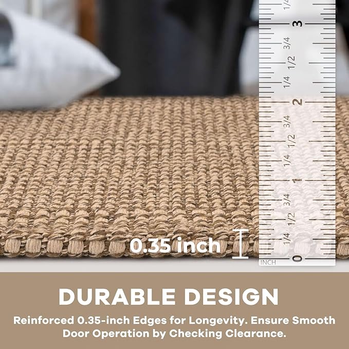 KOZYFLY Boho Hallway Runner Rug 2x5 ft Washable Hallway Carpet Runner Jute Natural Non Slip Kitchen Rug Entryway Runner Rugs Throw Rugs for Kitchen Laundry Room Bedroom Front Door (Boho Rug)