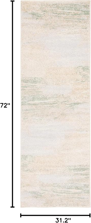 SAFAVIEH Adirondack Collection Runner Rug - 2'6" x 6', Ivory & Gold, Modern Abstract Design, Non-Shedding & Easy Care, Ideal for High Traffic Areas in Living Room, Bedroom (ADR112D)