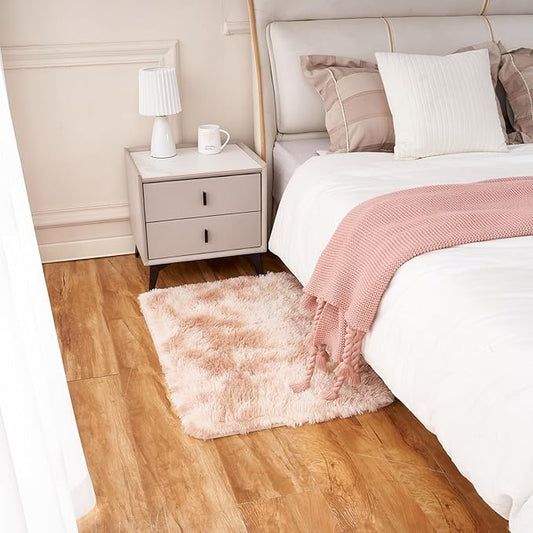 2×3 Small Rugs for Bedroom, Super Soft Living Room Shaggy Non-Slip Fluffy Furry Rug, Indoor Tie-dye Beige Floors Carpet, for Kids Girls Boys Room, Dorm Nursery RoomsHome Decor Aesthetic