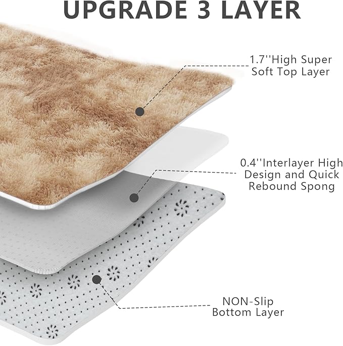 10X14 Large Area Rugs for Living Room Bedroom,Big Shag Rug for Bedroom Dorm,Soft Fluffy Indoor Carpet Nursery Rugs for Kids Girls Room Home Decor,Camel