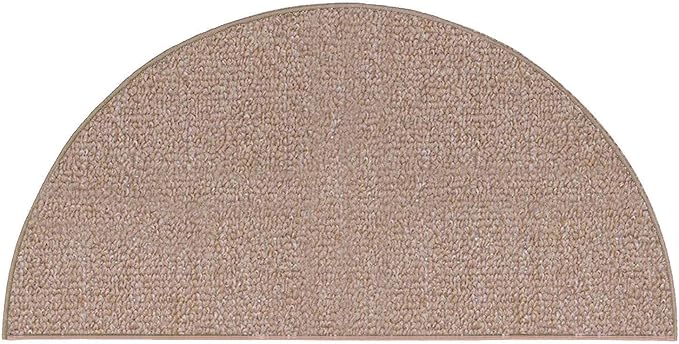 Ambiant Broadway Collection Pet Friendly Indoor Outdoor Area Rugs Beige - 30'' x 60'' Half Round, Stain & Fade Resistant, Easy Care, Pet & Kids Friendly, Made in USA, Perfect for Weddings