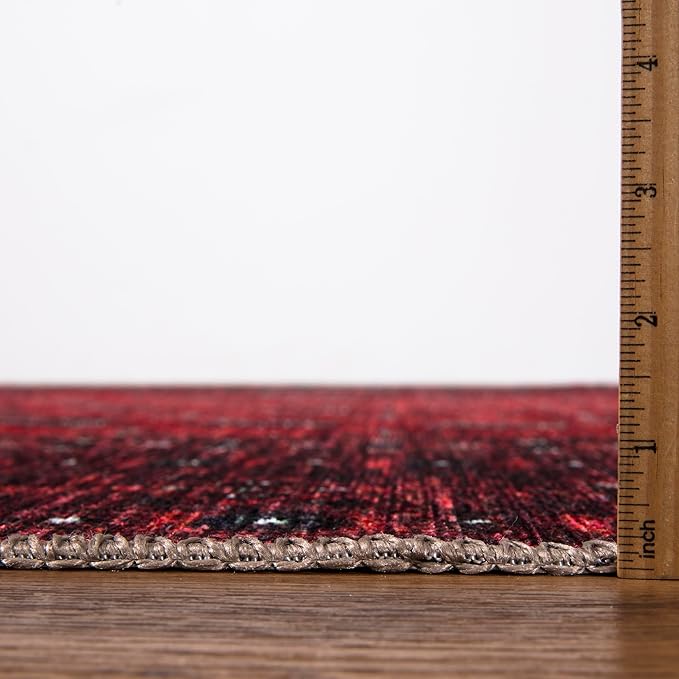 Keen Home Design 3x5 Rug - Machine Washable Entry Rug with Non-Slip Backing, Ideal for Enteryway, Kitchen, Bathroom, Laundry Room - Vintage, Easy Clean, Durable, Low Pile Rug - (3' x 5')