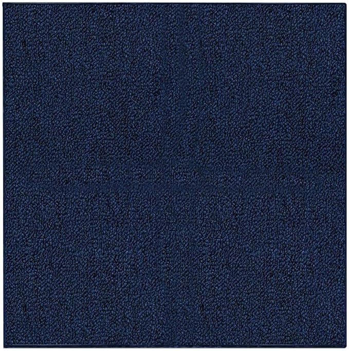 Ambiant Broadway Collection Pet Friendly Indoor Outdoor Area Rugs Blue - 10' Square, Stain & Fade Resistant, Easy Care, Pet & Kids Friendly, Made in USA, Perfect for Weddings & Everyday Use!