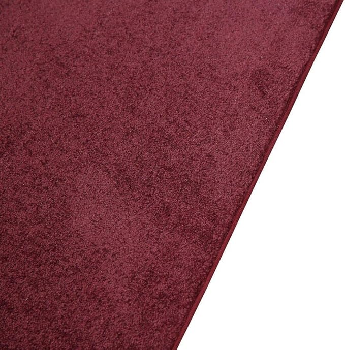 Furnish my Place Modern Indoor/Outdoor Commercial Solid Color Rug - Cranberry, 2' x 24', Runner, Pet and Kids Friendly Rug. Made in USA, Area Rugs Great for Kids, Pets, Event, Wedding