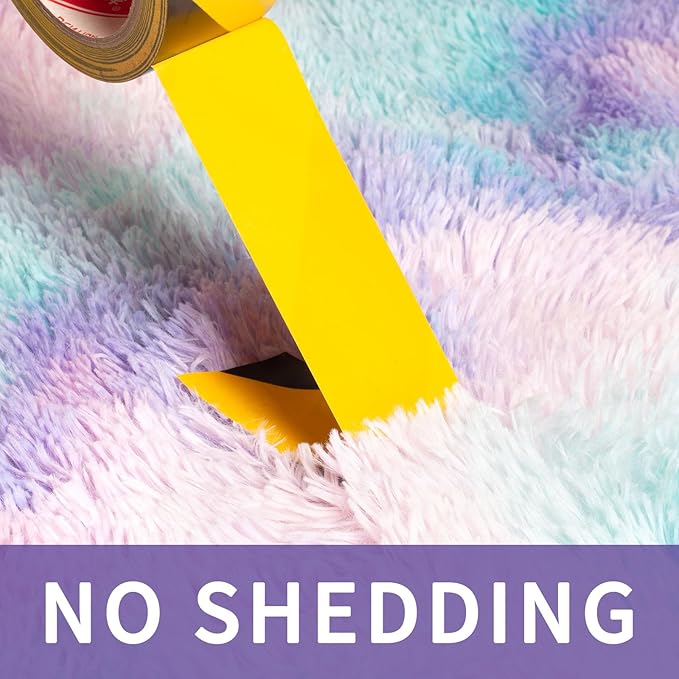 Sour Lemon 8x10 Area Rugs for Bedroom, Living Room Fluffy Rug, Large Area Rug Shag Shaggy Carpet Soft Plush Furry Bedside Rug, Machine Washable Area Rugs for Kids Girls Boys Home Decor Anti Slip