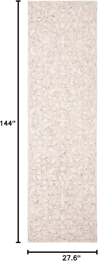SAFAVIEH Trace Collection Runner Rug - 2'3" x 12', Camel & Ivory, Handmade Wool, Ideal for High Traffic Areas in Living Room, Bedroom (TRC103E)