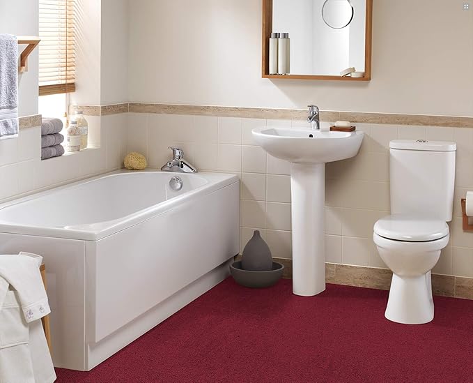 Garland Rug Room Size Bathroom Carpet, 5-Feet by 6-Feet, Burgundy