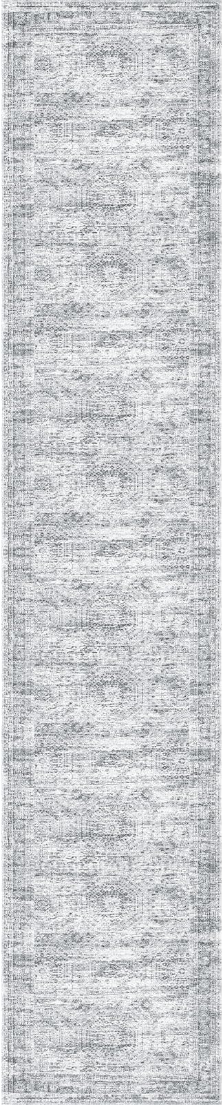 Runner Rug 2'x10' Washable Non-Slip Runner Rugs for Kitchen Bathroom Laundry Room Grey Vintage Floor Carpet Runners for Hallway Entryway