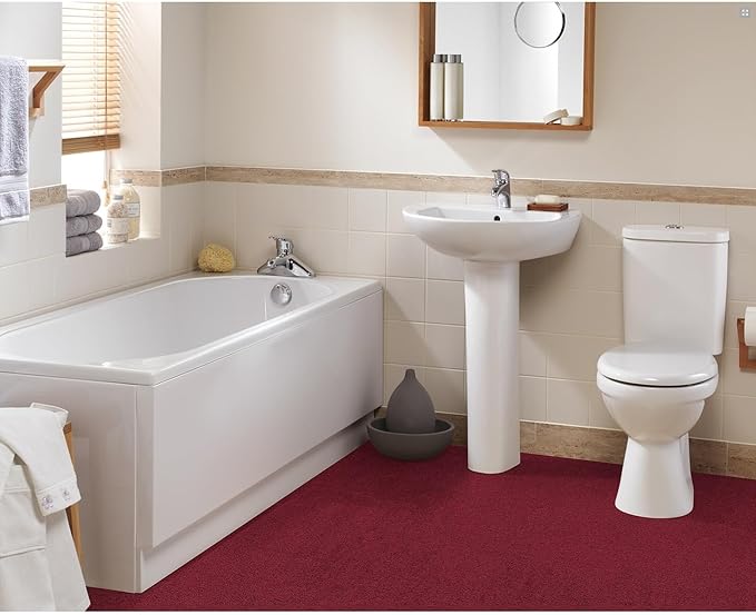 Garland Rug Room Size Bathroom Carpet, 5-Feet by 8-Feet, Burgundy
