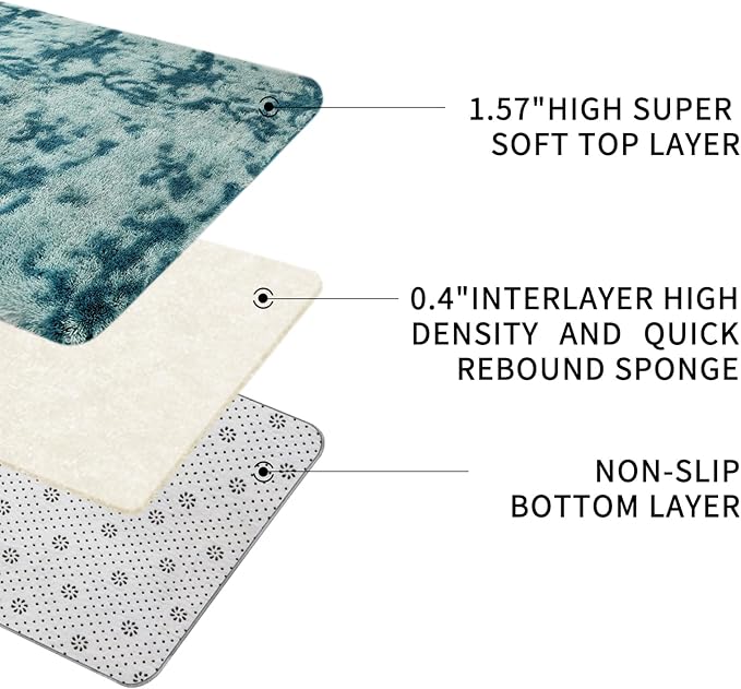 Sour Lemon Area Rugs 9x12 Living Room, Large Area Rug Shag Shaggy Carpet Soft Plush Furry Bedside Rug, Machine Washable Area Rugs for Bedroom Kids Girls Boys Home Decor Anti Slip